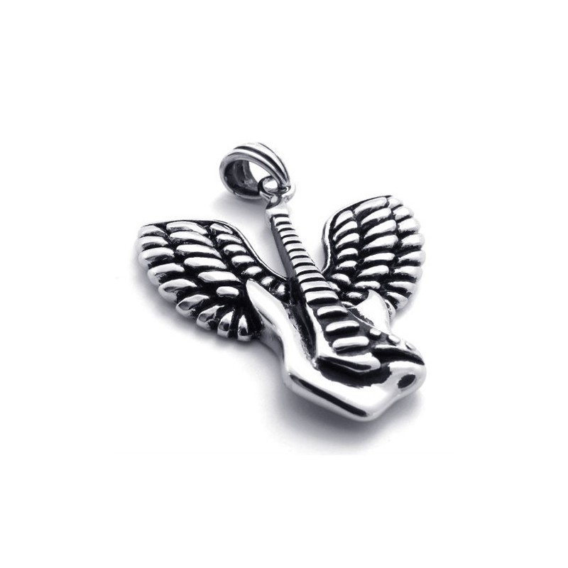Wings Guitar Titanium Pendant Wings Guitar Titanium Pendant