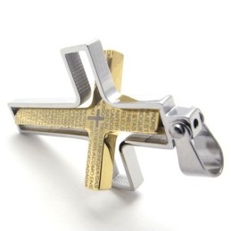 Gold Titanium Cross Pendant