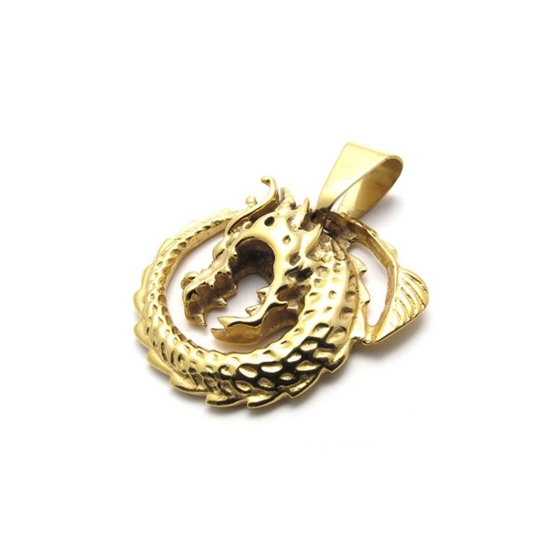 Gold Dragon Titanium Pendant Gold Dragon Titanium Pendant