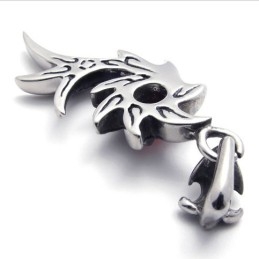 Red Diamond Mermaid Titanium Pendant