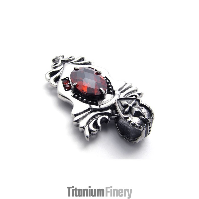 Red Diamond Titanium Pendant Red Diamond Titanium Pendant