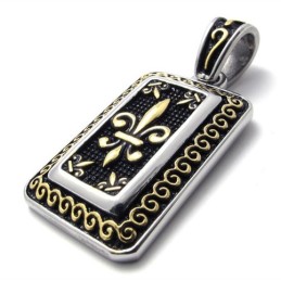 Gold Dog Tag Titanium Pendant