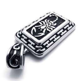 Scorpion Dog Tag Titanium Pendant