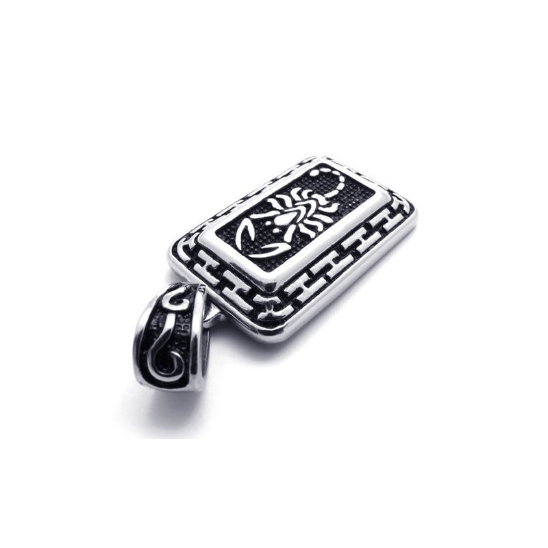 Scorpion Dog Tag Titanium Pendant Scorpion Dog Tag Titanium Pendant