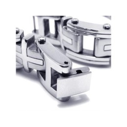 Men's Boy'S Silver Pure Titanium Charm Cross Bracelet