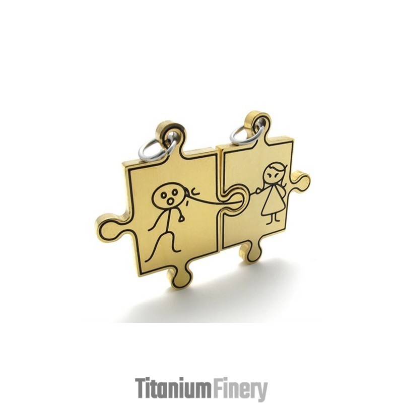 Gold Lovers Titanium Pendant Gold Lovers Titanium Pendant