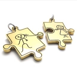 Gold Lovers Titanium Pendant
