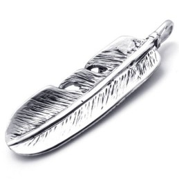 Wing Feather Titanium Pendant