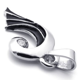 Wing Diamond Titanium Pendant