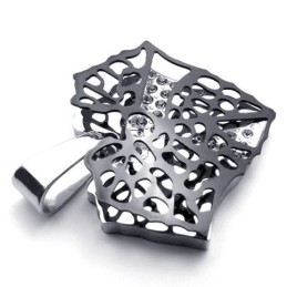 Black Leaf Lovers Titanium Pendant