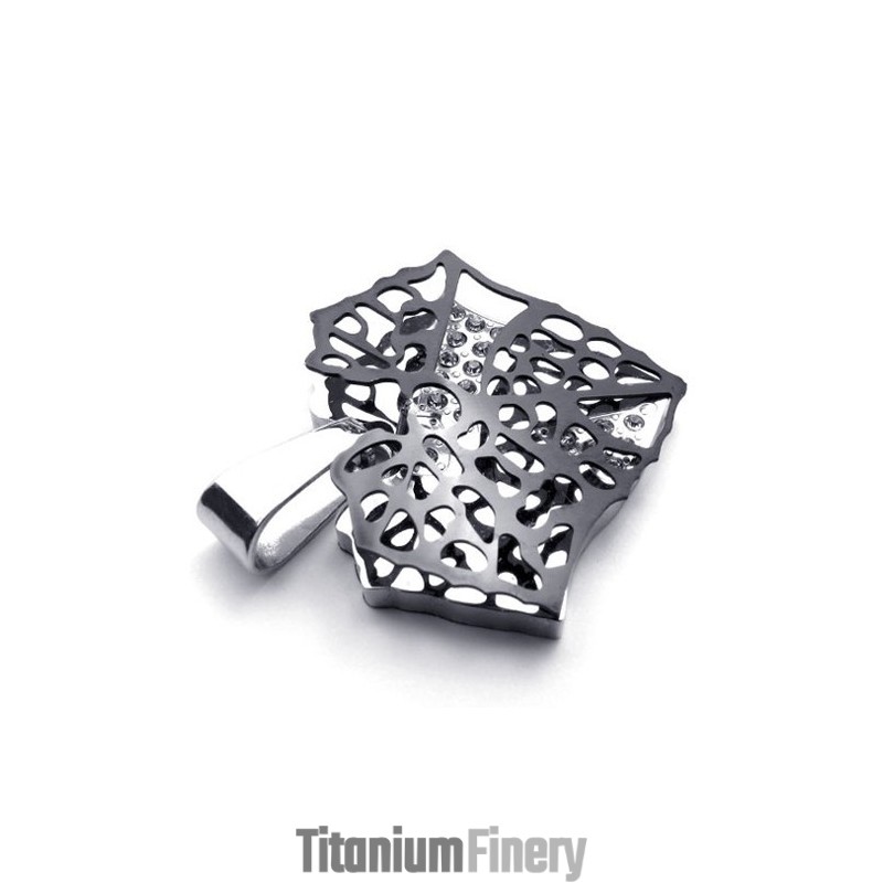 Black Leaf Lovers Titanium Pendant Black Leaf Lovers Titanium Pendant