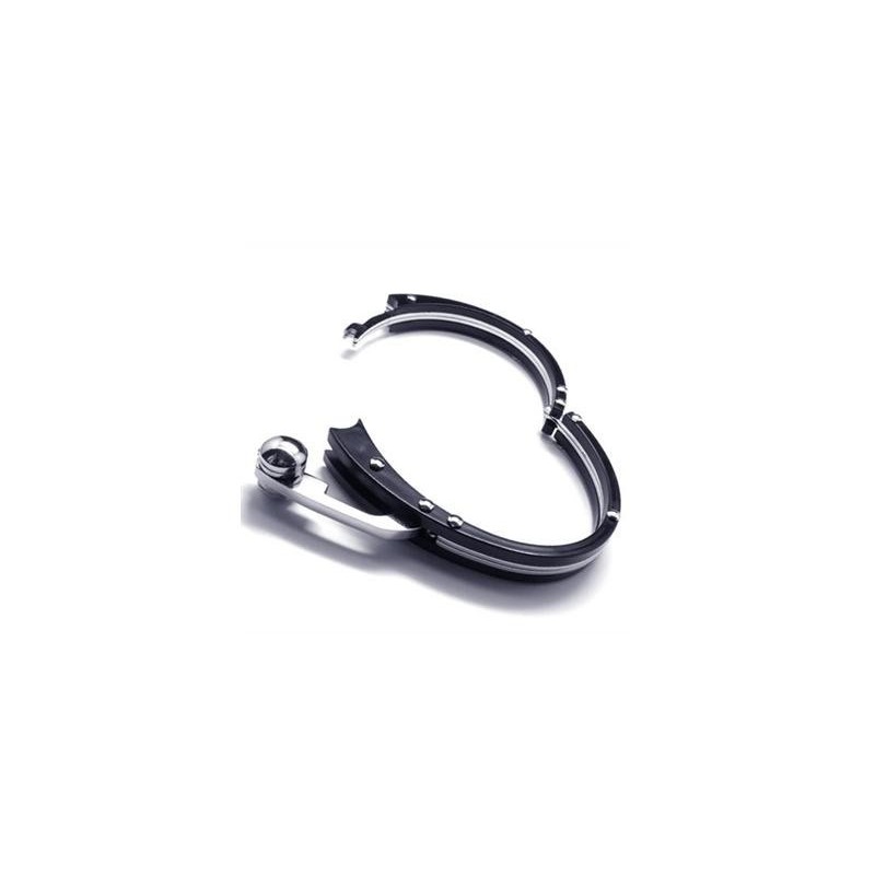 Mens Black Silver Charm Pure Titanium Bracelet Bangle Mens Black Silver Charm Pure Titanium Bracelet Bangle