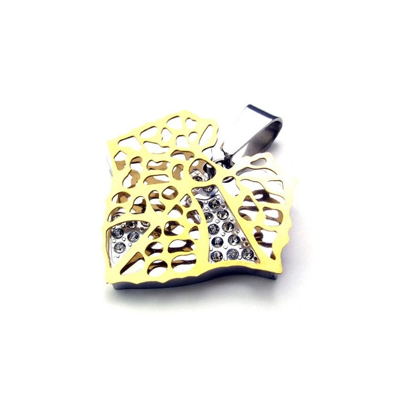 Gold Leaf Lovers Titanium Pendant Gold Leaf Lovers Titanium Pendant
