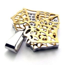 Gold Leaf Lovers Titanium Pendant