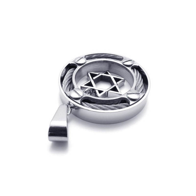 Cable Ring Lovers Titanium Pendant