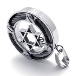 Cable Ring Lovers Titanium Pendant