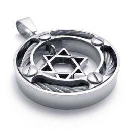 Cable Ring Lovers Titanium Pendant