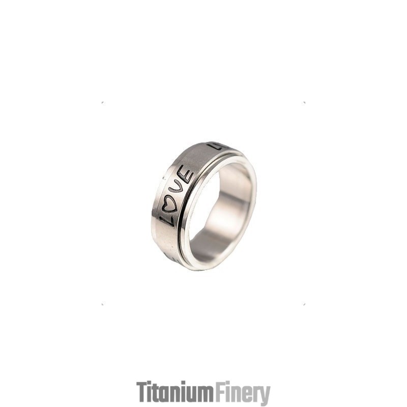 Love Rotation Titanium Ring Love Rotation Titanium Ring