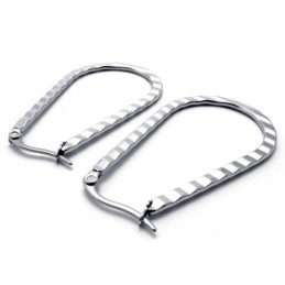 U-Drop Titanium Earrings