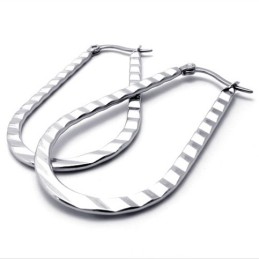 U-Drop Titanium Earrings