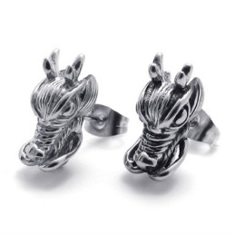 Chinese Dragon Titanium Earrings