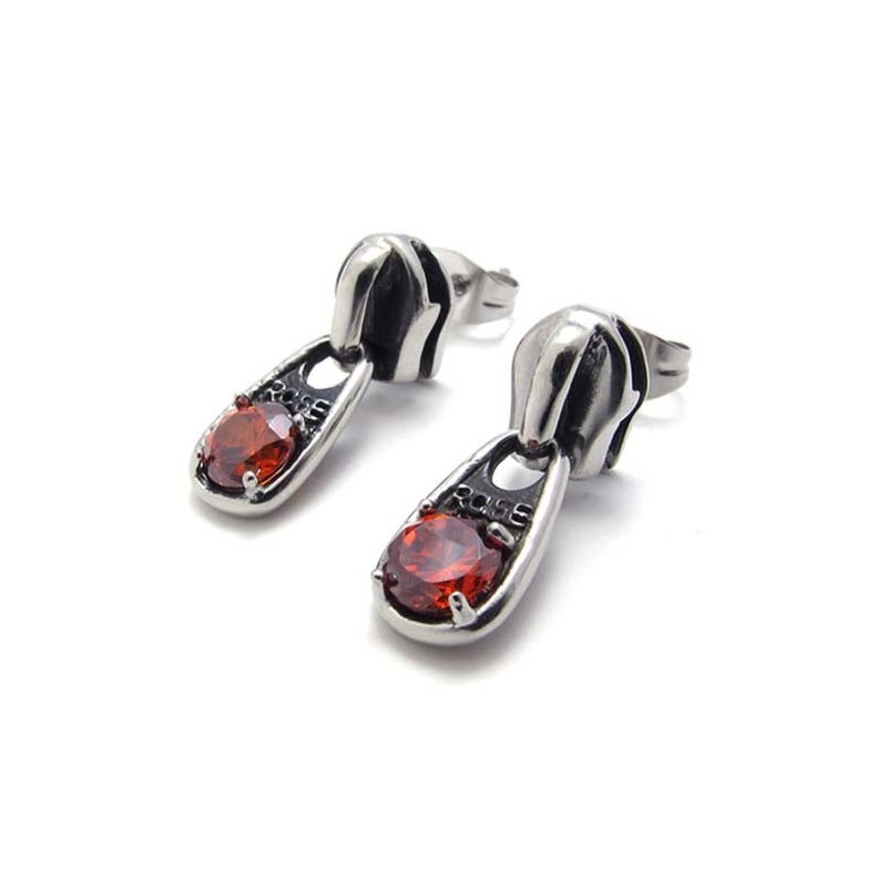 Red Diamond Titanium Earrings Red Diamond Titanium Earrings