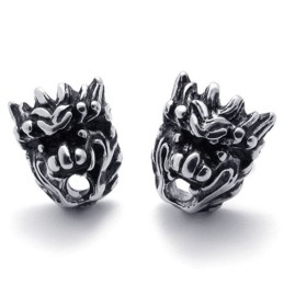 Lion Head Titanium Earrings