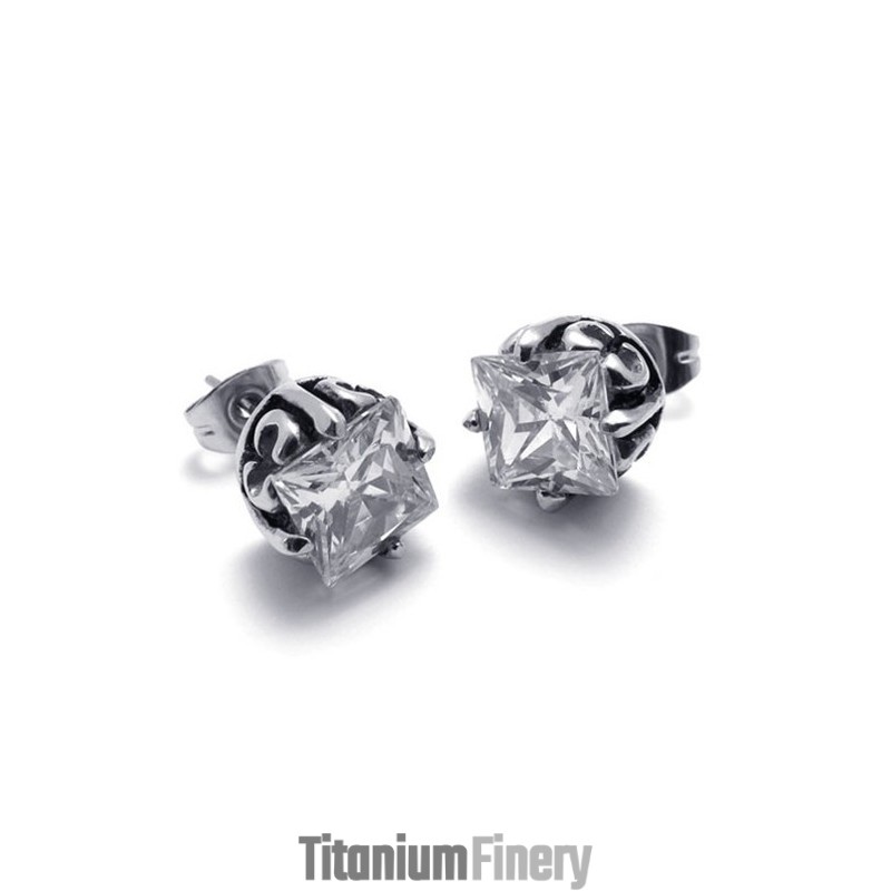 Diamond Titanium Earrings Diamond Titanium Earrings