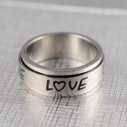 Love Rotation Titanium Ring