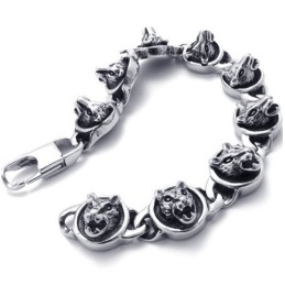 8.3 Inch Cats Titanium Bracelet