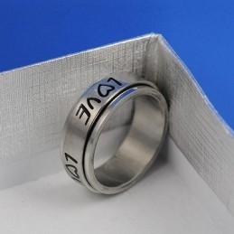 Love Rotation Titanium Ring