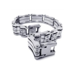 Mens Boys Silver Charm Pure Titanium Bracelet Bangle