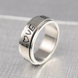 Love Rotation Titanium Ring