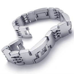 8.5 Inch Diamond Titanium Bracelet