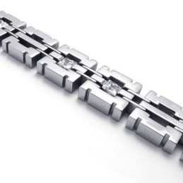 8.1 Inch Diamond Titanium Bracelet