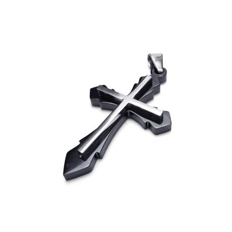 Men's Black Pure Titanium Pendant Cross Necklace (New) Men's Black Pure Titanium Pendant Cross Necklace (New)