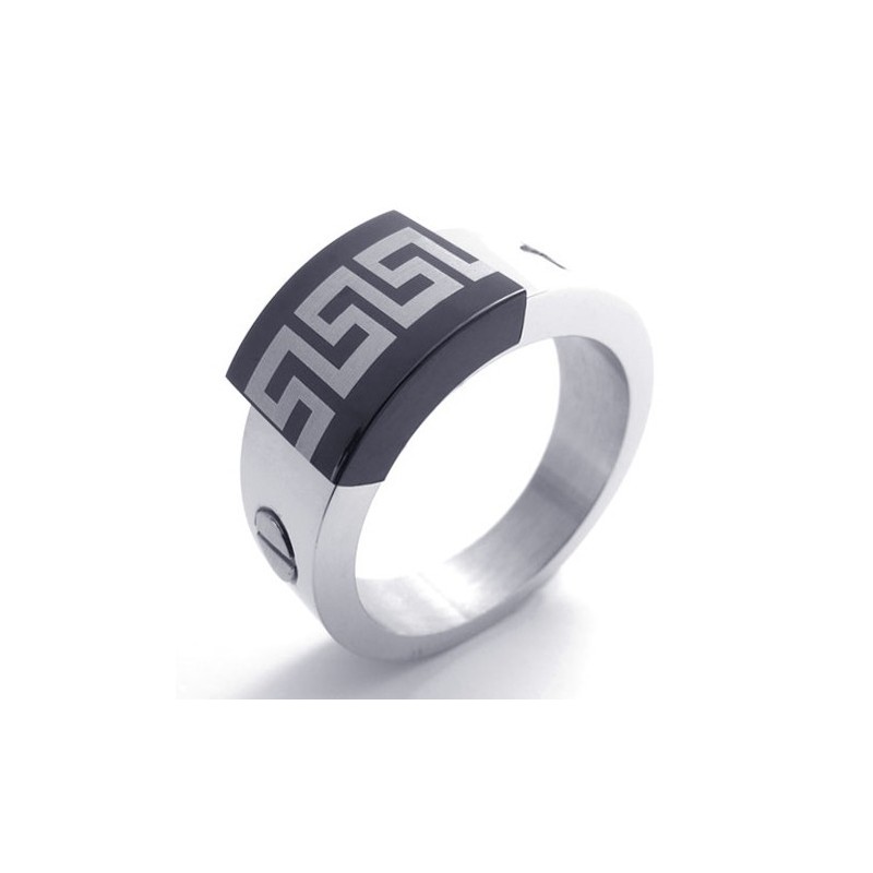 Black Accent Titanium Ring Black Accent Titanium Ring