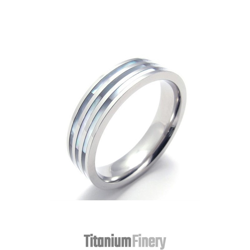 Three Rings Polished Titanium Ring Three Rings Polished Titanium Ring