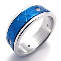 Blue Titanium Ring