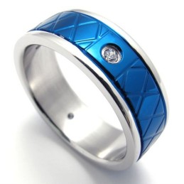 Blue Titanium Ring