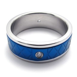 Blue Titanium Ring