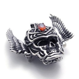 Titanium Pendant With Red Zircon