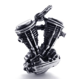 Titanium Motorcycle Engine Pendant