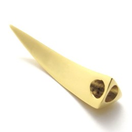 Gold Titanium Wolf Tooth Pendant