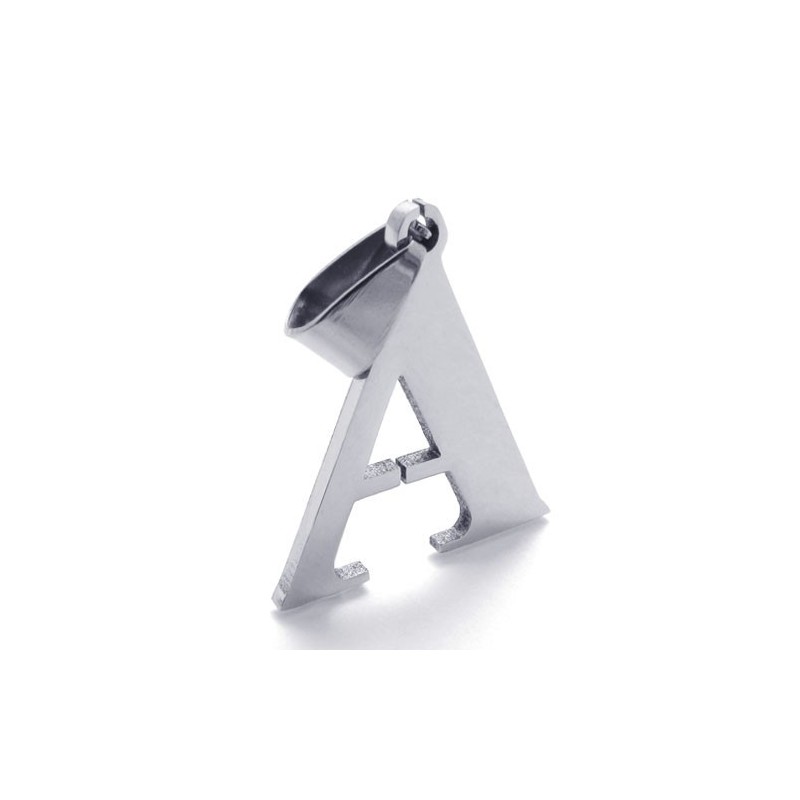 Letter "A" Titanium Pendant