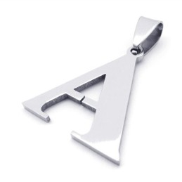 Letter "A" Titanium Pendant