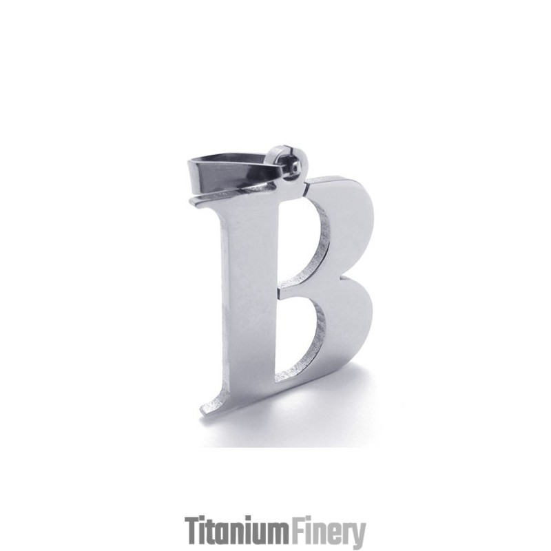 Titanium Letter "B" Pendant Titanium Letter "B" Pendant