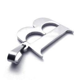 Titanium Letter "B" Pendant