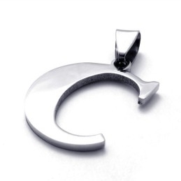 Titanium Letter "C" Pendant