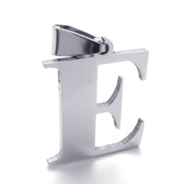 E Letter Titanium Pendant